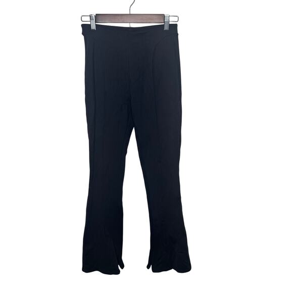 Alo Yoga Black Flare Leg Pants Women’s M Medium High Waist Stretch Activewear - Picture 1 of 9